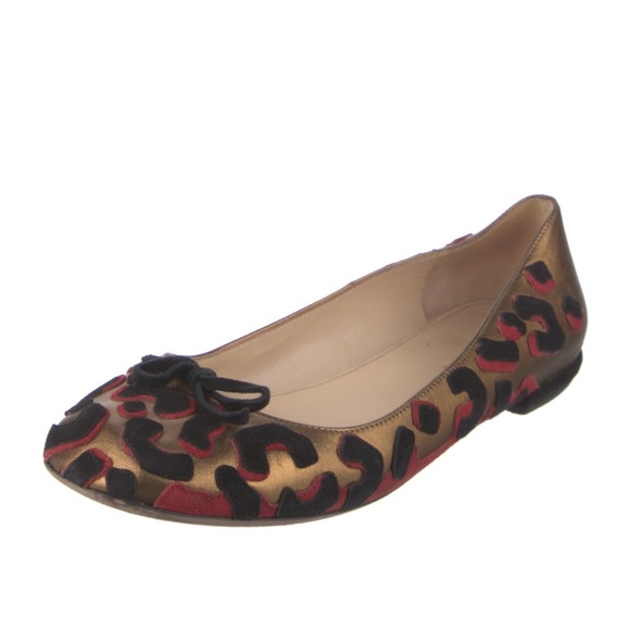 Prada Leopard Print Flats 37.5 - Picture 2 of 8